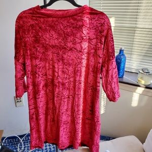 Zara Red Velvet Dress